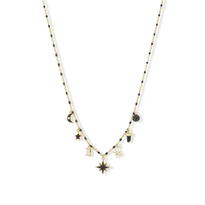 Ella Charm Necklace Black