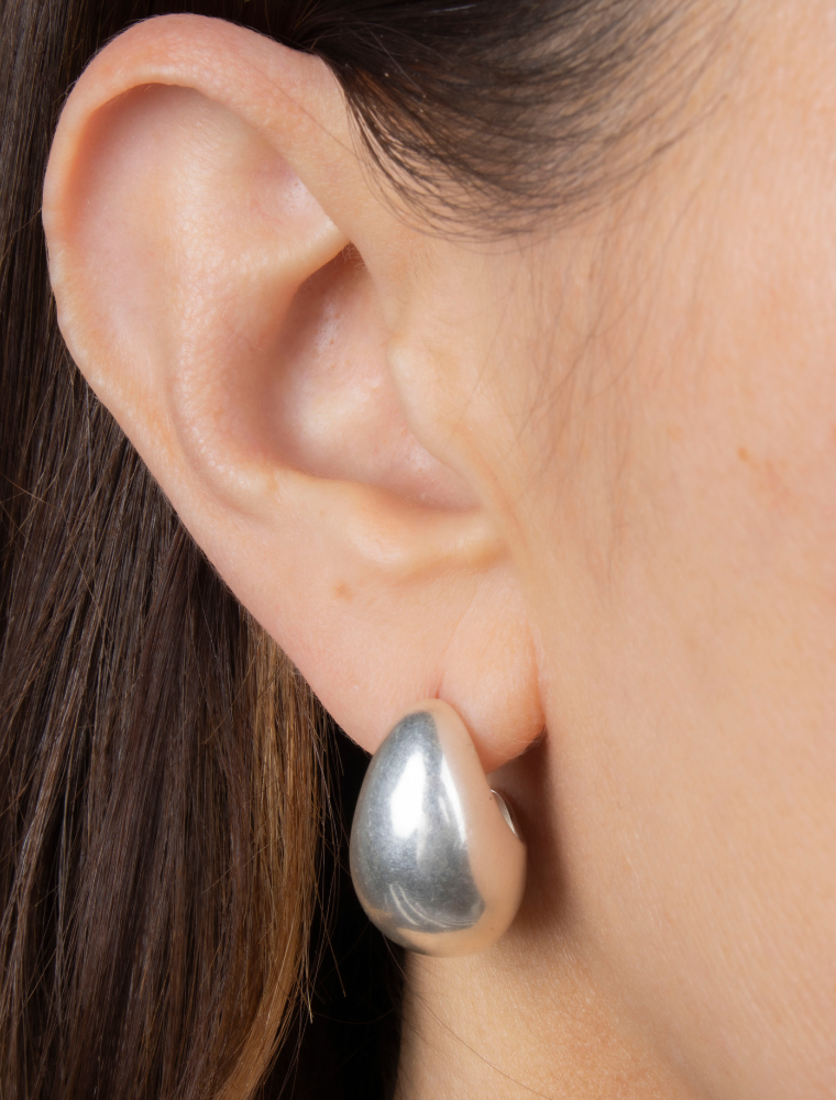 Cora Statement Stud Earring - Silver Plated