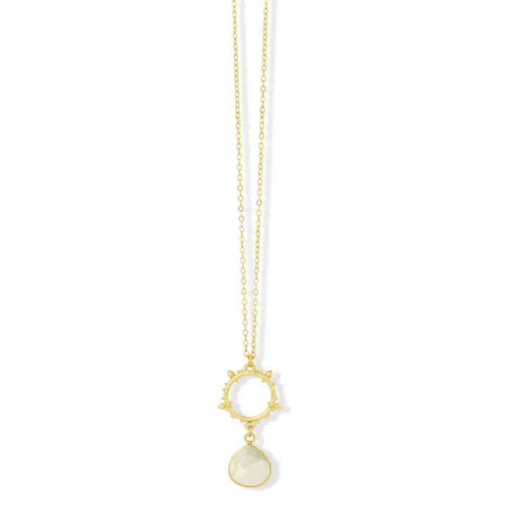 Allegra Necklace White Moonstone