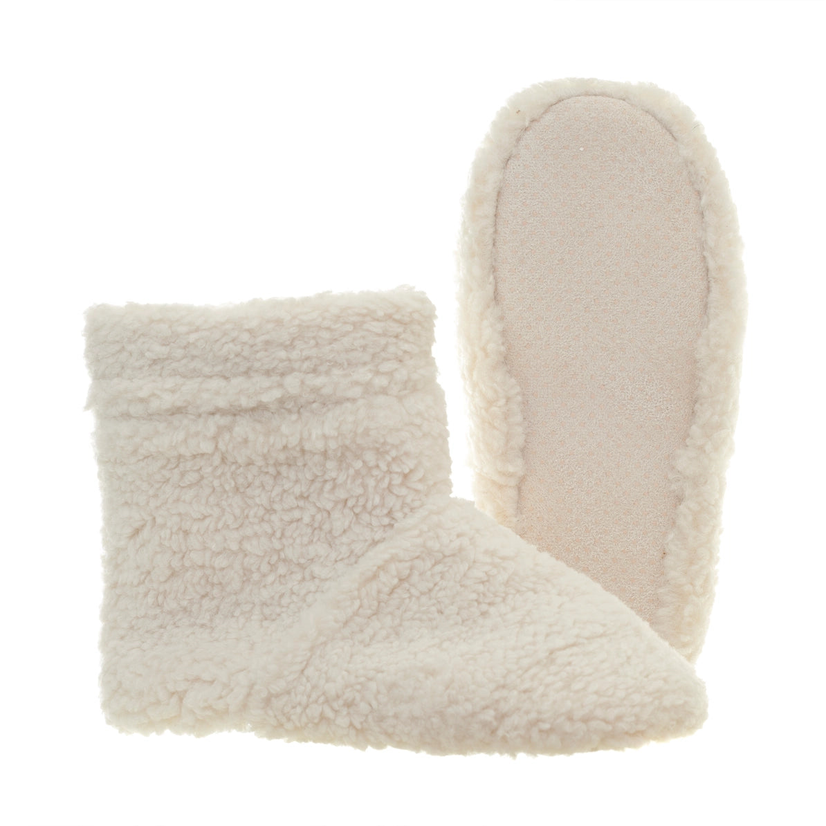 Cream Teddy Slipper Boots