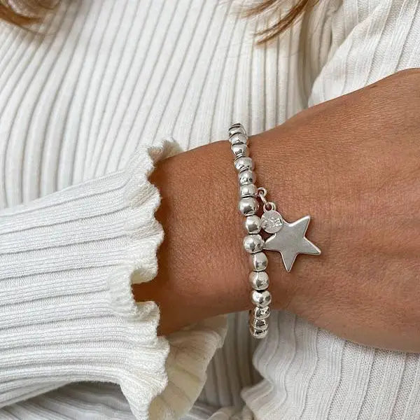 Ella Star Bracelet-Silver Plated