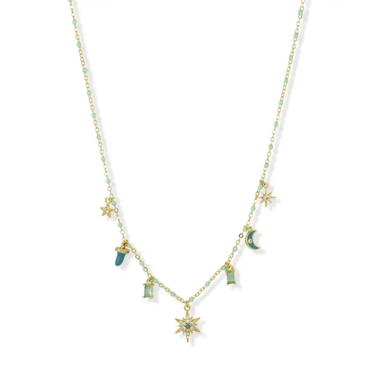 Ella Charm Necklace Turquoise