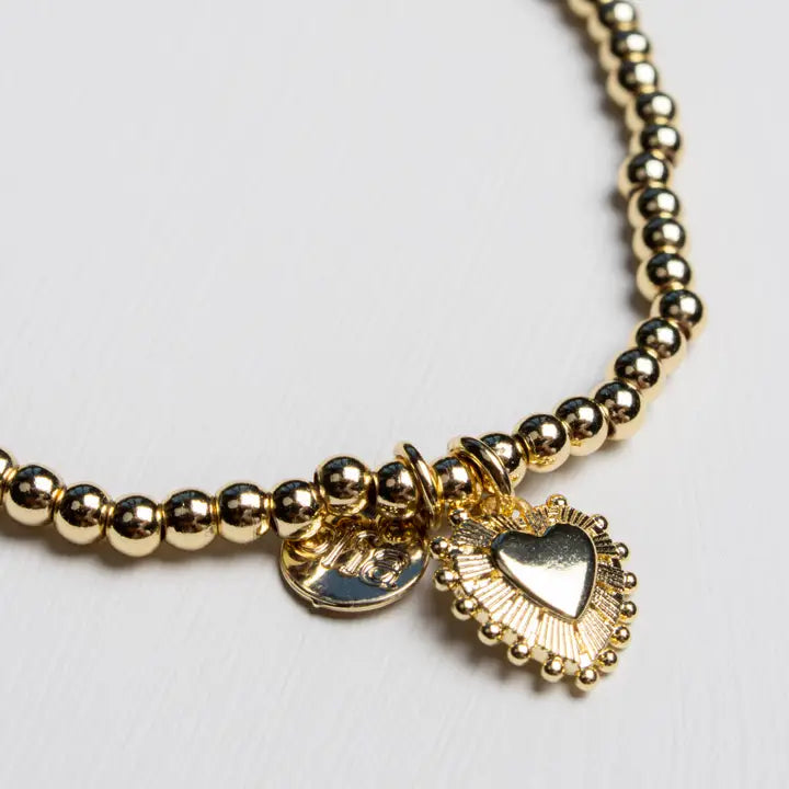 Emmelise Heart Bracelet - Gold Plated On Sterling Silver