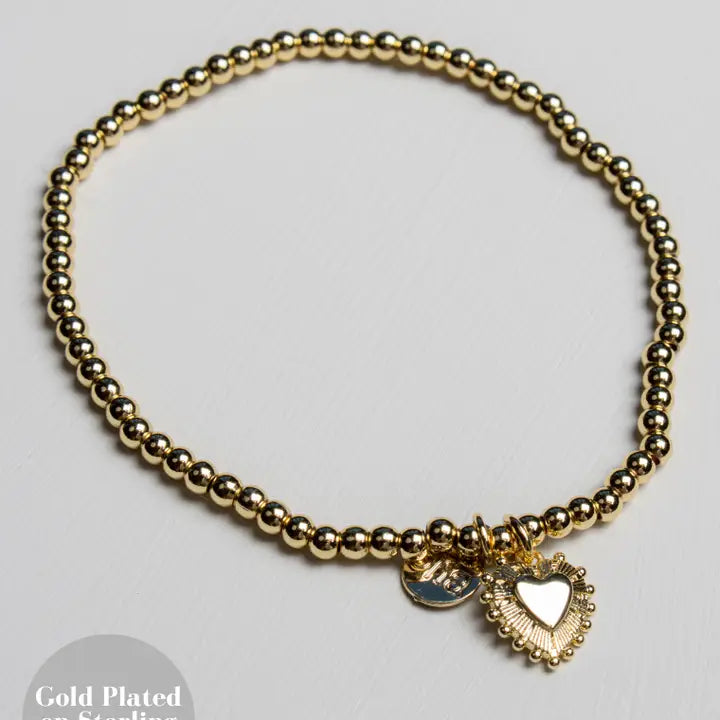 Emmelise Heart Bracelet - Gold Plated On Sterling Silver