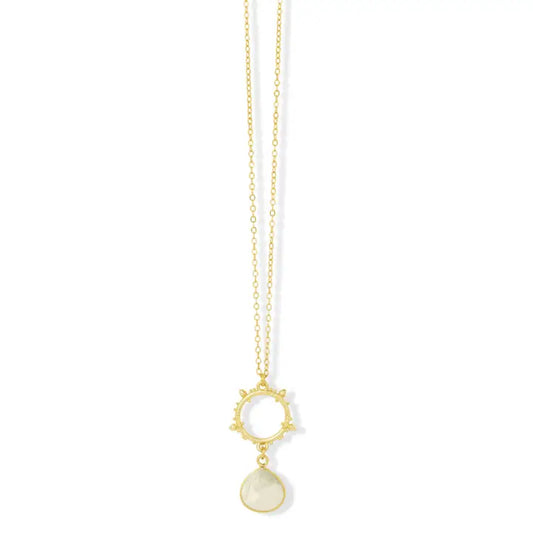 Allegra Necklace White Moonstone