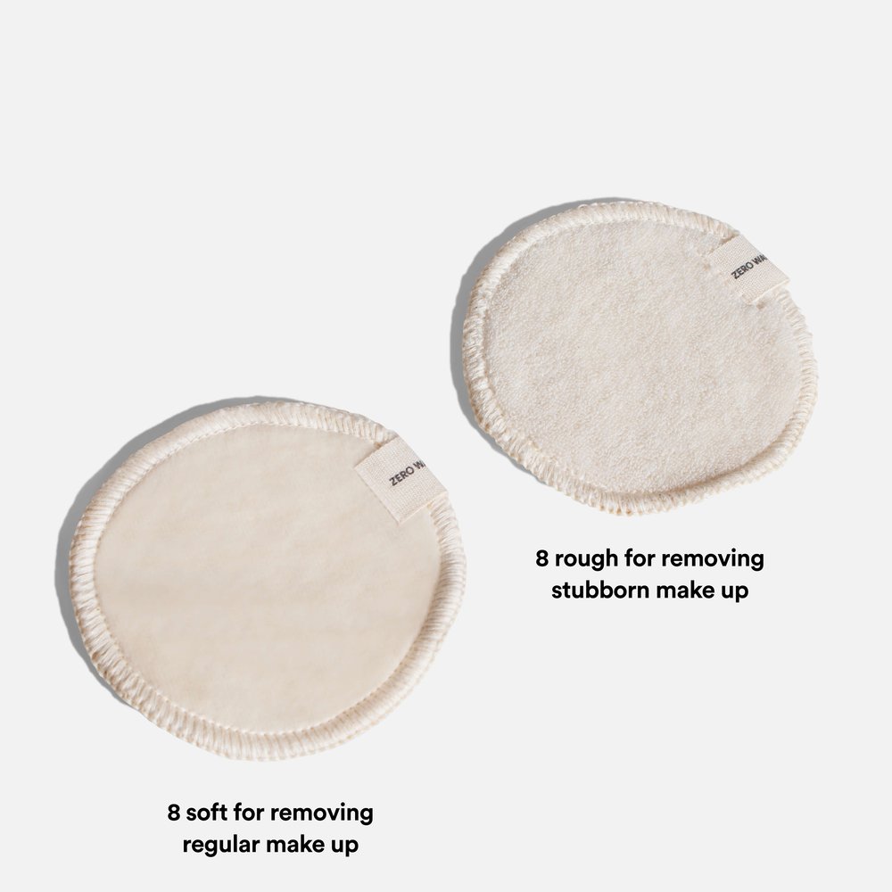 Reusable Organic Cotton Makeup Remover Pads - Pack of 16