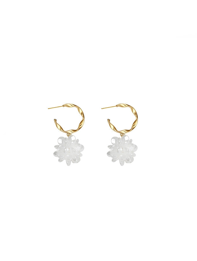 Section Flower Drop Earrings