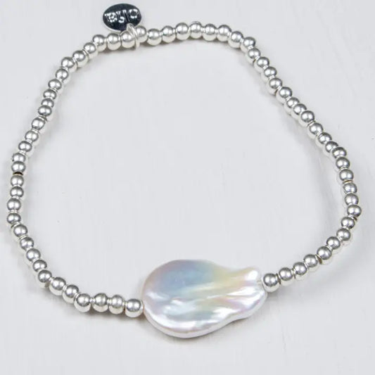 Ocean Bracelet - Silver PlatedBaroque Pearl