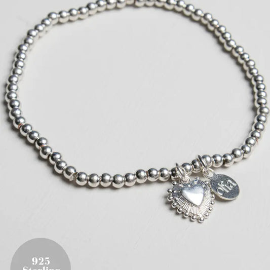 Emmelise Heart Bracelet - Sterling Silver