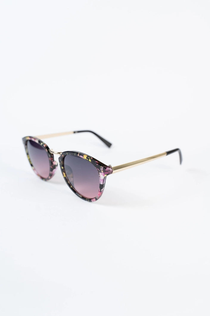 Poolside Sunglasses Pink & Gold