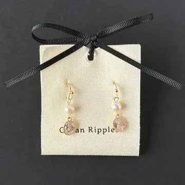 14ct Gold Plated Clear Glass Earrings