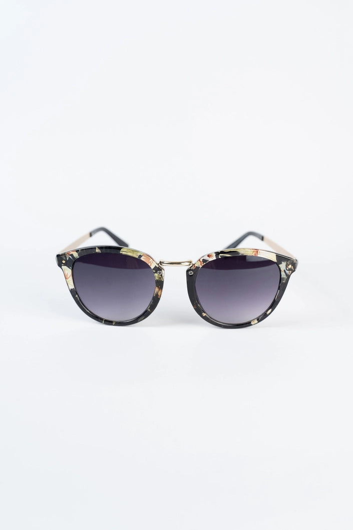 Poolside Sunglasses Black & Gold