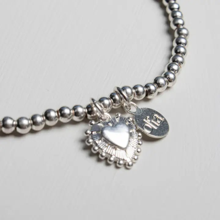 Emmelise Heart Bracelet - Sterling Silver