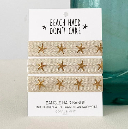 'beach Hair Don't Care' Champagne Bangle Bands.