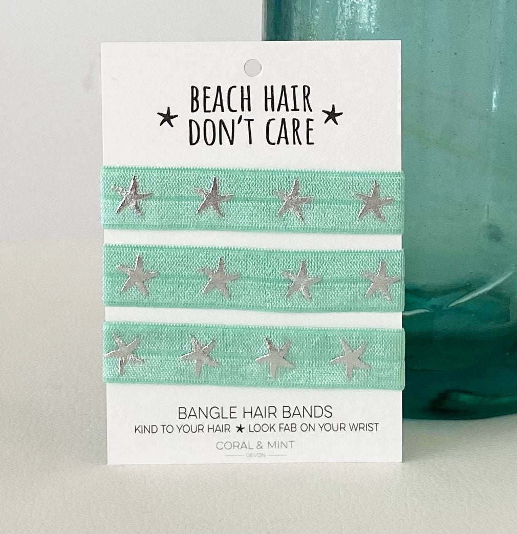 'beach Hair Don't Care' Mint Bangle Bands.